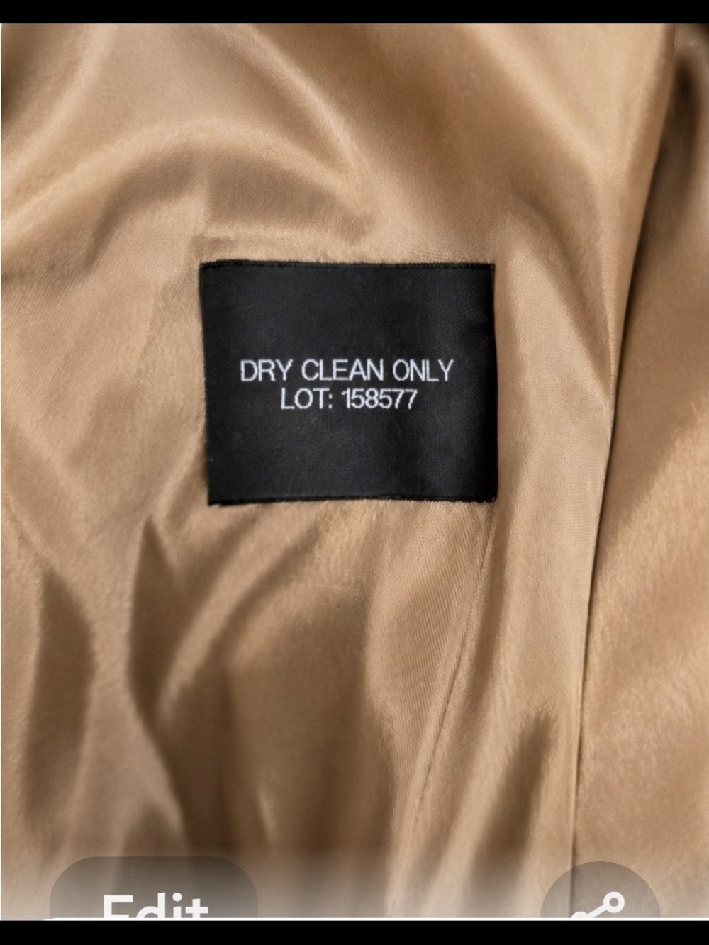 Michael Kors Camel Wool Blend Zip Front Coat Jacket Gold Hardware Women's - Picture 3 of 11